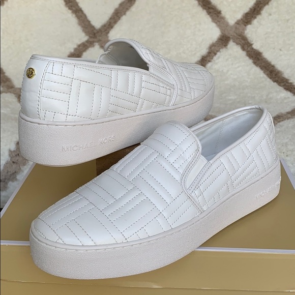 MICHAEL KORS TEDDY SLIP ON NAPPA PU OPTIC WHITE - Picture 5 of 16